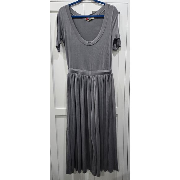 Free People Beach Gray Wide Leg Jumpsuit – Size Large - Picture 2 of 16